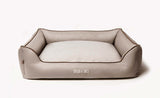 High quality dog bed, beige, removable cushion 